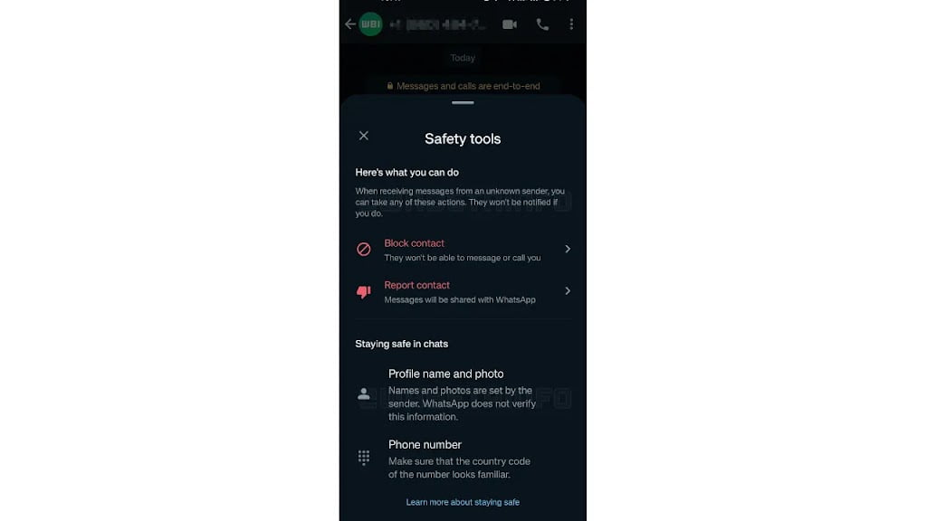 Whatsapp safety tools features