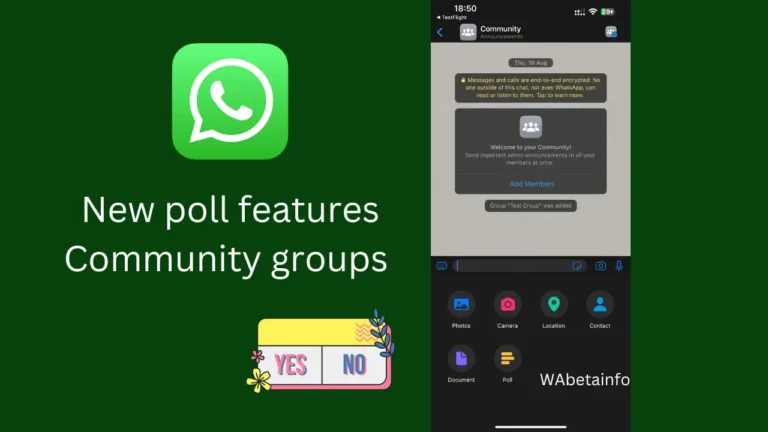 Poll feature for whatsapp